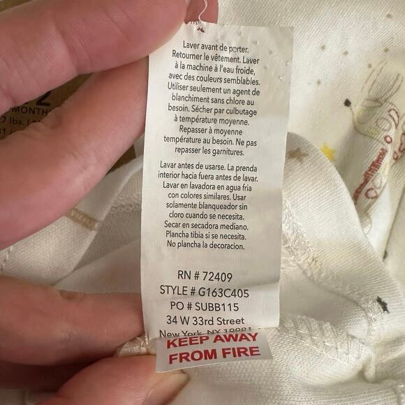 Rabbit Bear NWT Organic Cotton Safari Animal Shirt Babies Size 12M - Picture 8 of 8